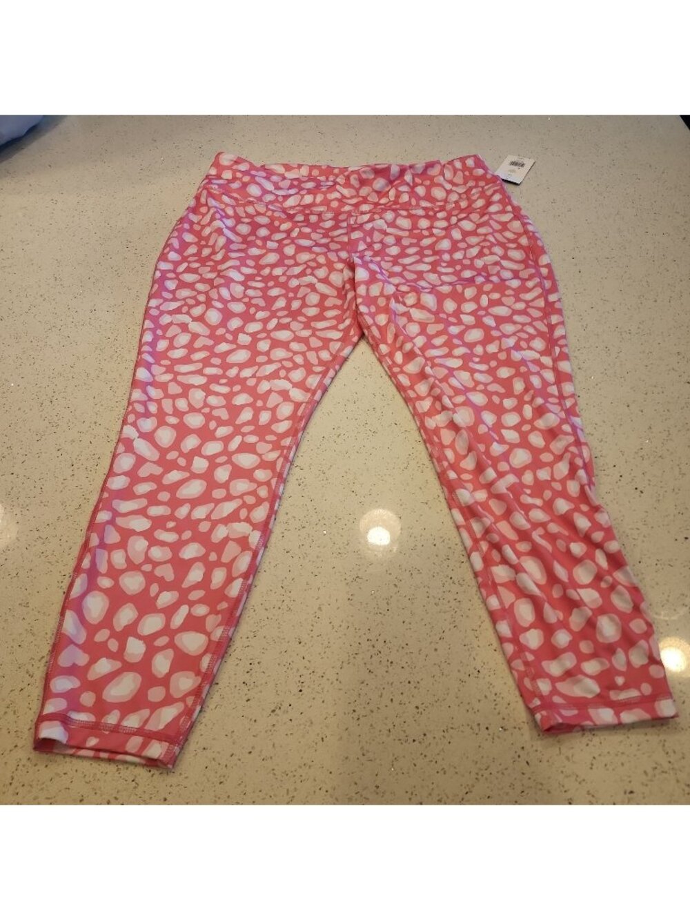 NWT Crown & Ivy Pink Animal Print Leggings 3x Stretch
